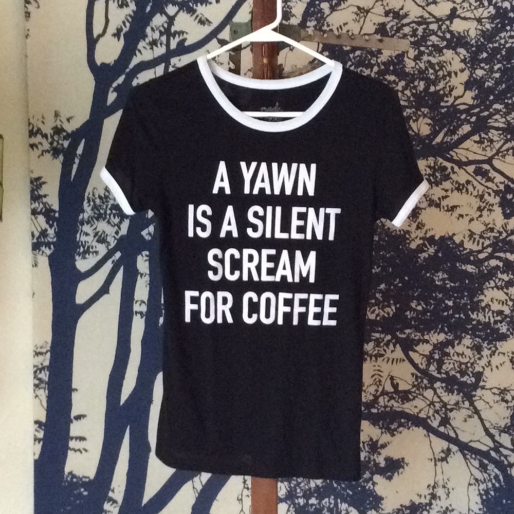 Black & white Logo ☕️ tee by Made Right. Size M